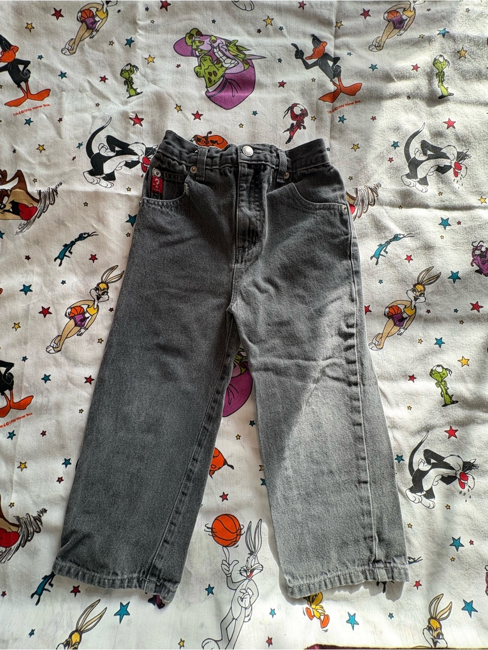 Guess Kids Black-Grey Washed Denim Jeans